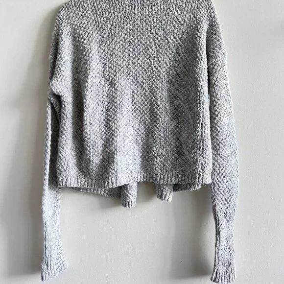 Abercrombie & Fitch Cotton Blend Cardigan Sweater Size L in Grey - Picture 4 of 7